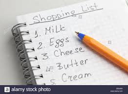 handwritten shopping list - Google Search