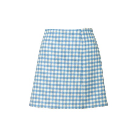 Authentic Second Hand Prada Wool Gingham Mini Skirt (PSS-351-00051) - THE FIFTH COLLECTION