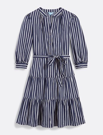 Striped Button Front Midi Dress – Draper James