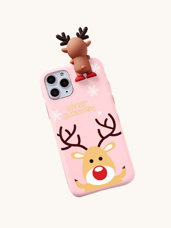 Christmas Elk Decor Phone Case | SHEIN USA
