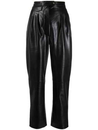 Nanushka vegan leather high waisted trousers $424 - Buy Online AW19 - Quick Shipping, Price