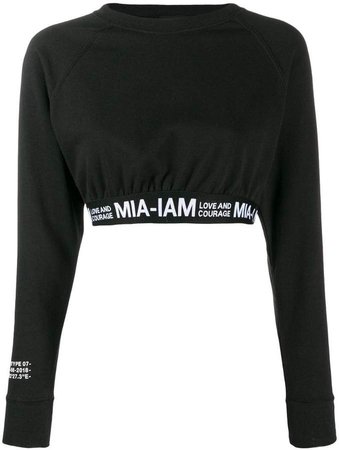 Mia-Iam logo cropped sweatshirt