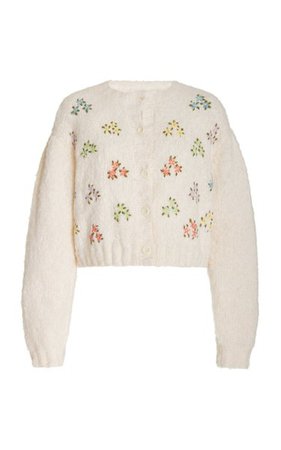 Zuri Floral-Embroidered Knit Cardigan By Sea | Moda Operandi