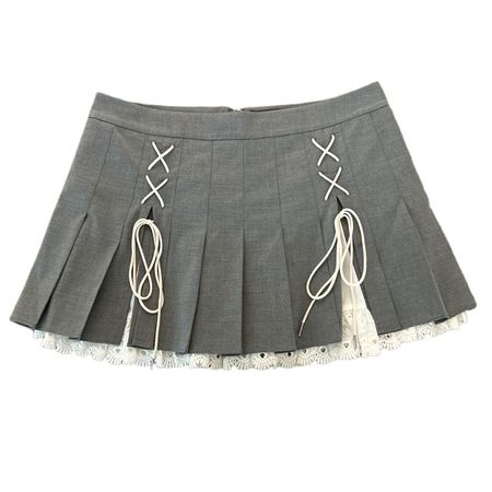 Heaven by Marc Jacobs Pleated Gray Mini Skirt