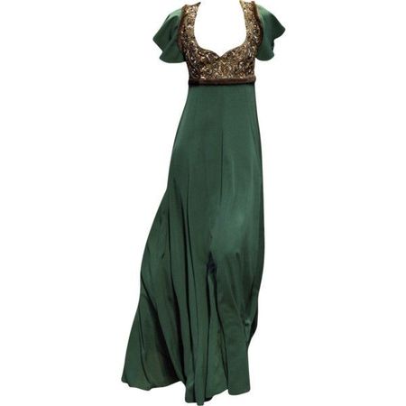 Green medieval dress