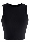 Lithesome Comfort Knit Tank Top in Black - Retro, Indie and Unique Fashion