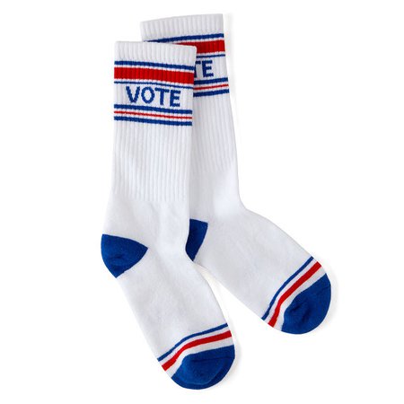 Vote Socks | Ultra-comfy VOTE socks with a democratic message | Uncommon Goods