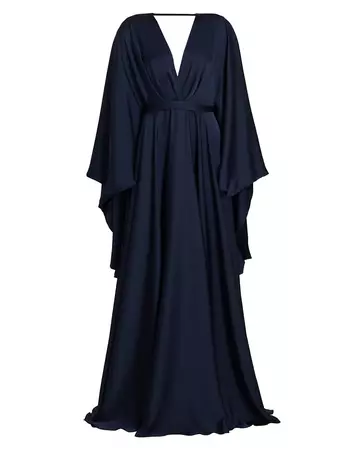 Shop Michael Costello Collection Marlene Butterfly-Sleeve Gown | Saks Fifth Avenue