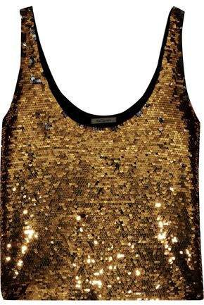 Rivers Sequined Stretch-jersey Tank