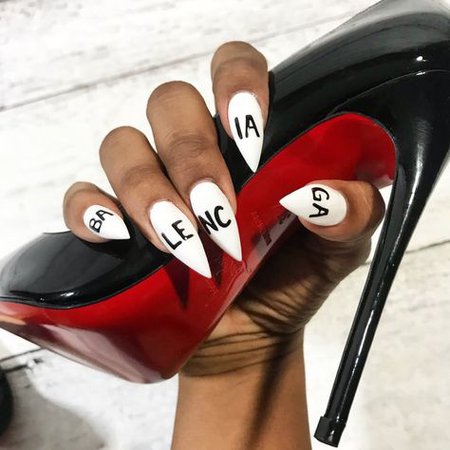Balenciaga nails!.Like what you see follow me @hair gallery 8 USA corp wwwusa8corp.com | Bombshell Nail art in 2019 | One glitter nails, Luxury nails, Acrylic nails