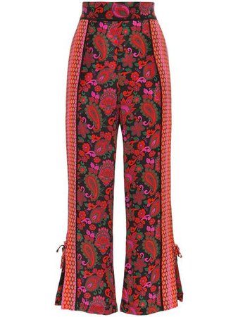A Peace Treaty printed silk trousers $290 - Buy Online - Mobile Friendly, Fast Delivery, Price