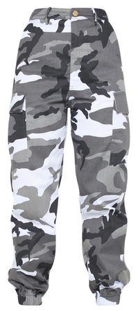 grey and white Cargo pants