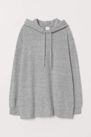 Oversized Hooded Sweatshirt - Gray