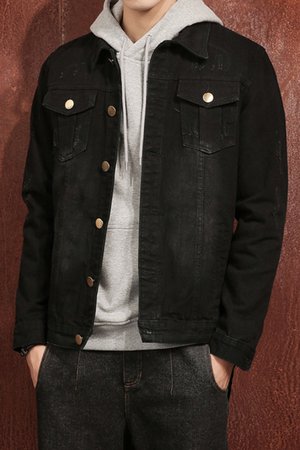spring-new-fashion-simple-plain-men-s-slim-fit-black-workwear-denim-jacket_1554311104523.jpg (392×588)