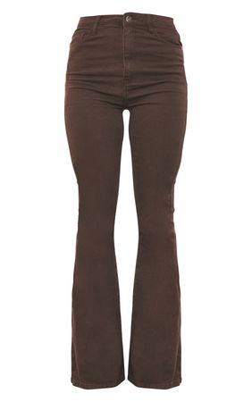 brown flared jeans