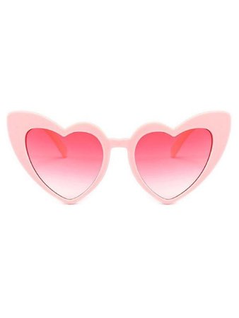 Pink heart shaped sunglasses