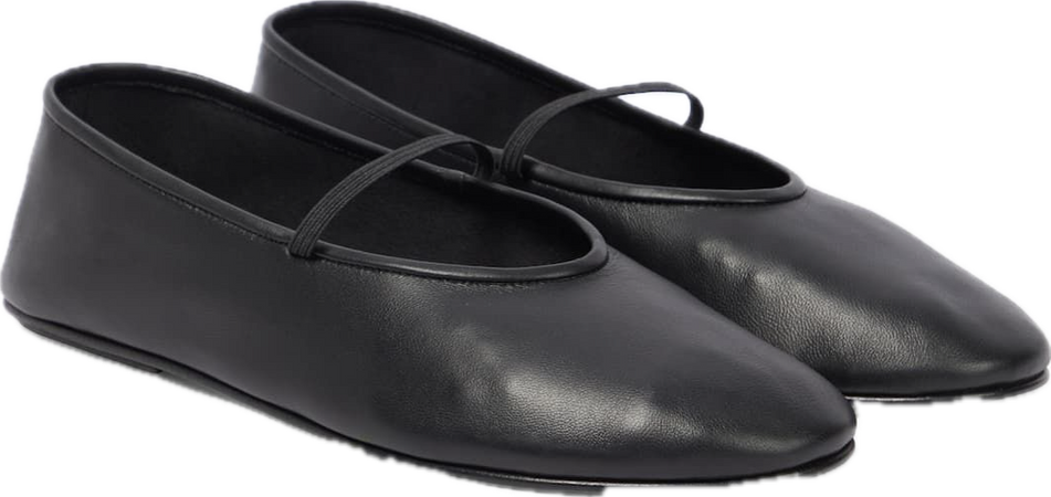the row leather ballet flats