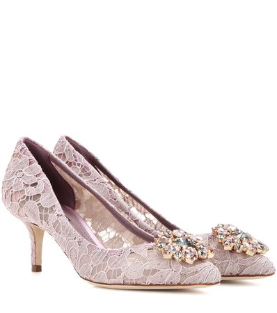 Bellucci Embellished Lace Pumps - Dolce & Gabbana | mytheresa.com