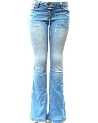 Wax Jean Women's Juniors 70s Trendy Slim Fit Flared Bell Bottom Denim Jeans Pants