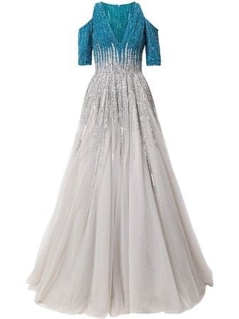Saiid Kobeisy cold-shoulder Sequin Dress - Farfetch