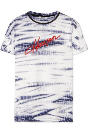 BLOUSE | Heaven embroidered tie-dye cotton-jersey T-shirt | NET-A-PORTER.COM