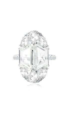 The Portrait 18k White Gold Diamond Ring By Vak | Moda Operandi