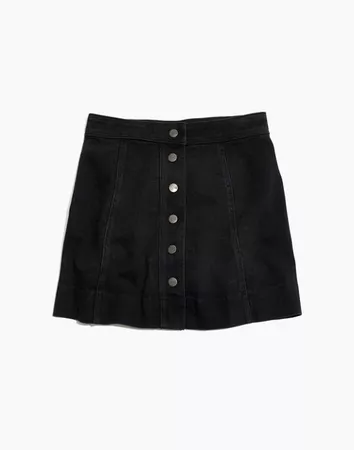 Metropolis Snap Jean Skirt in Rawley Black