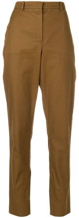 Pre-Owned cropped high-rise straight-leg trousers
