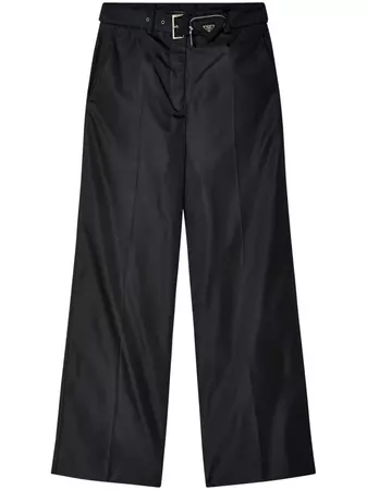 Prada Belted straight-leg Trousers pants - Farfetch