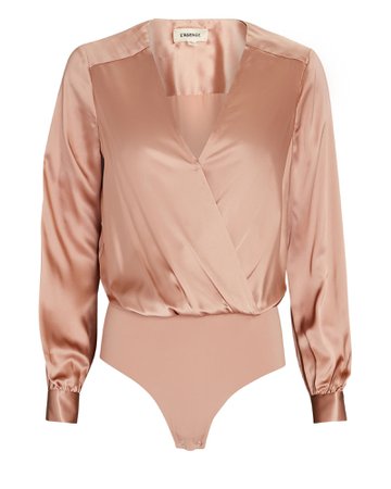 L'Agence Tasha Silk Wrap Bodysuit | INTERMIX®