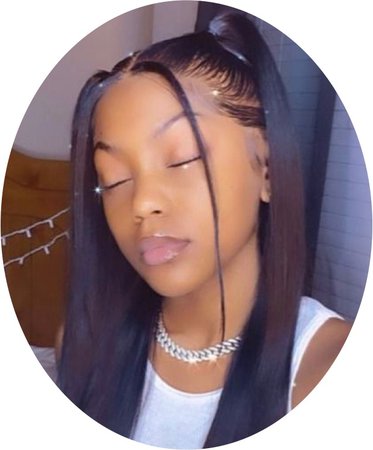 black girl hair two ponytails y2k hairstyle lace front wig
