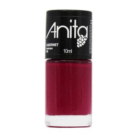 polish nail dark red