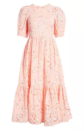 Ted Baker London Esthher Floral Cutout Tiered Dress | Nordstrom