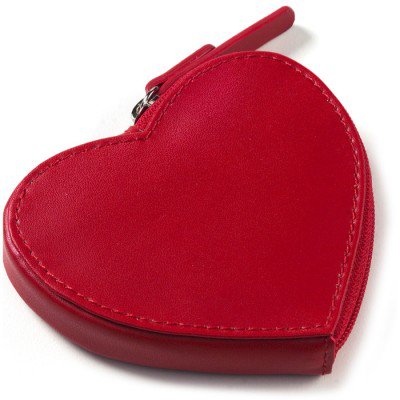 Heart Shaped Leather Coin Purse - Personalized by Clava