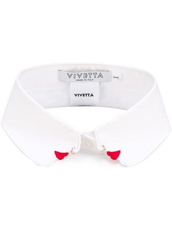 Vivetta Women's Ties 2017 Cheap Bosso 'Collar with Embroidery in White