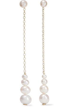 Saskia Diez | Gold pearl earrings | NET-A-PORTER.COM