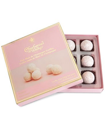 Charbonnel et Walker Pink Marc de Champagne Truffle Gift Box & Reviews - Gourmet Food & Gifts - Dining - Macy's
