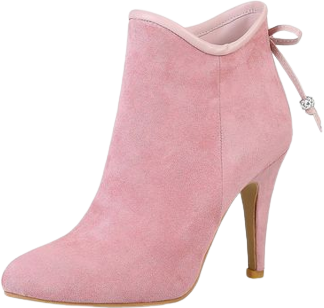 ankle boots - pink suede