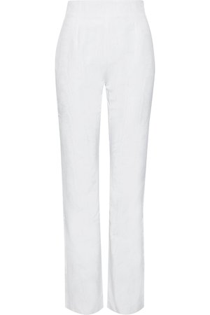 White Cotton-blend faille straight-leg pants | Sale up to 70% off | THE OUTNET | 16ARLINGTON | THE OUTNET