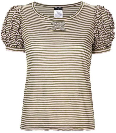 PRE-OWNED striped T-shirt