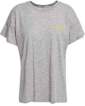 Embroidered Pima Cotton-jersey T-shirt