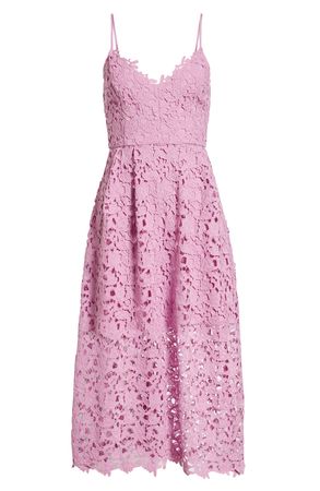 ASTR the Label Lace Midi Dress Pink| Nordstrom
