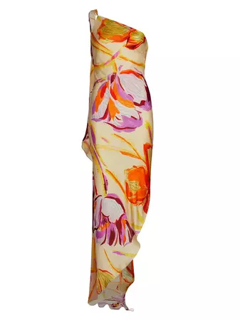 Shop Cult Gaia Trysta Floral Silk Maxi Dress | Saks Fifth Avenue