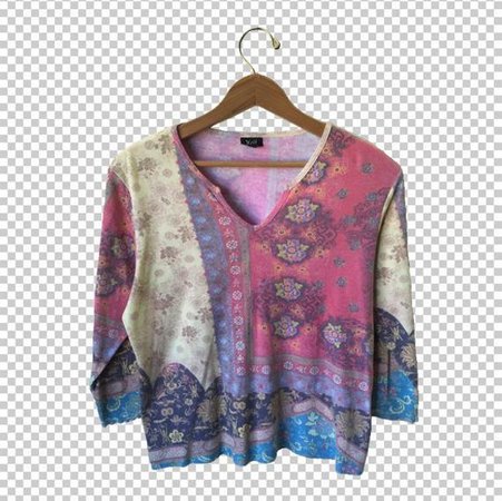 90s Lizzie Mcguire Aesthetic Top // Pink Blue Funky Boho | Etsy