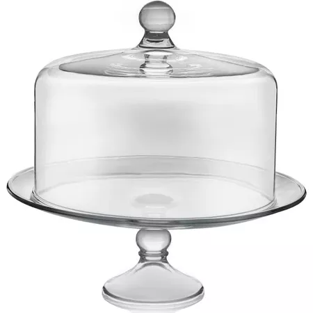 Libbey Selene 2-Piece Clear Glass Cake Stand with Dome | Google Shopping