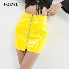 yellow latex skirt - Google Search