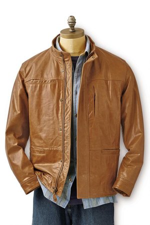 men's brown leather jackets