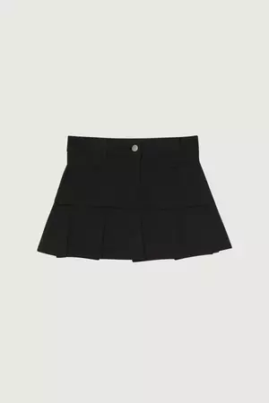 Low-rise Pleated Mini Skirt | OAK + FORT