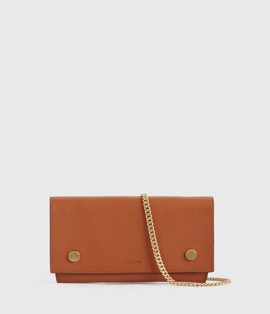 ALLSAINTS US: Womens Albert Leather Wallet (riot_red)