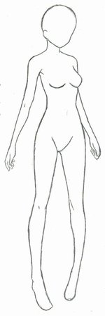 a drawing of a girl body - Google Search